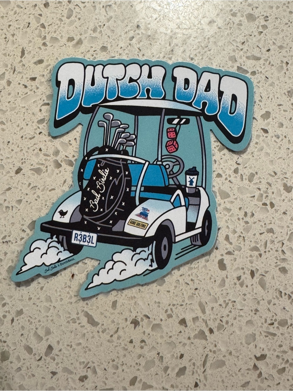 Dutch Bros Father’s Day 2026 Rebel Golf Cart Sticker Decal Limited Edition